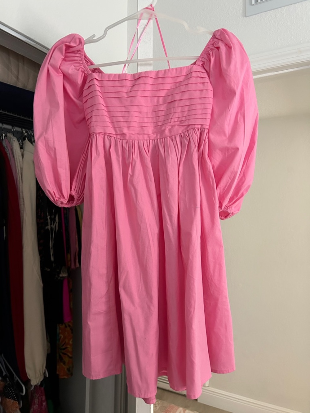 NWT SIZE SM Abercrombie & Fitch Emerson Pink Puff-Sleeve Sundress